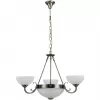 Стеклянная подвесная люстра Herbert FR2012-PL-06-BZ белая Freya Стеклянная подвесная люстра Herbert FR2012-PL-06-BZ белая Freya