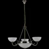 Стеклянная подвесная люстра Herbert FR2012-PL-06-BZ белая Freya