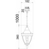 Стеклянный уличный светильник подвесной Rivoli O027PL-01B конус прозрачный Maytoni