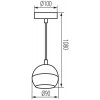 Подвесной светильник GALOBA 33683 форма шар черный