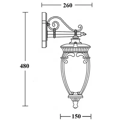 Настенный фонарь уличный VERONA 86202/02 Gb Oasis Light