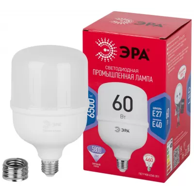 Лампочка светодиодная LED POWER T120-60W-6500-E27/E40 R ЭРА Лампочка светодиодная LED POWER T120-60W-6500-E27/E40 R ЭРА
