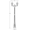Стеклянный наземный фонарь VENECIA 2S 91809SA Bl белый Oasis Light Стеклянный наземный фонарь VENECIA 2S 91809SA Bl белый Oasis Light