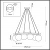 Стеклянная подвесная люстра Randi 5212/6 форма шар белая Lumion