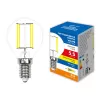 Лампочка светодиодная филаментная Optima Филамент LED-G45-5,5W/3000K/E14/CL/SLF Volpe