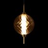Стеклянный подвесной светильник Helix 10421/B Amber форма шар цвет янтарь Loft It
