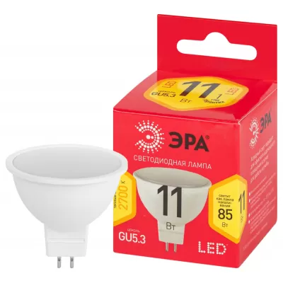 Лампочка светодиодная  LED MR16-11W-827-GU5.3 R ЭРА