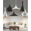 Подвесной светильник Foggi LDP 7712-B WT конус белый Lumina Deco