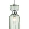 Стеклянный подвесной светильник Gloss 1141/1S Chrome/Green цилиндр прозрачный Escada