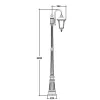 Стеклянный наземный фонарь MUNICH 2S 79759S/10 down Gb прозрачный Oasis Light