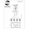 Стеклянная подвесная люстра Gemina SL6007.203.20 прозрачная цилиндр ST Luce