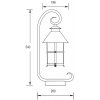 Стеклянный наземный фонарь CAIOR 1 81504/18 R прозрачный цилиндр Oasis Light