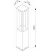 Стеклянный наземный светильник Dwell NC-003104-80-SB прозрачный