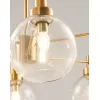 Стеклянная подвесная люстра Bizet V10340-6P прозрачная форма шар