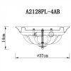 Стеклянный потолочный светильник San Marco A2128PL-4AB прозрачный Artelamp