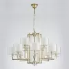 Стеклянная подвесная люстра 4400 4408+4/C gold белая цилиндр Newport