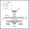 Стеклянная потолочная люстра Horas 3403/5C белая Lumion