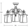 Стеклянный потолочный светильник уличный FRANKFURT I 27370A 3 02 V прозрачный Oasis Light
