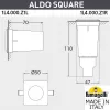 Встраиваемый светильник уличный Aldo 1L4.000.000.LXZ1L серый Fumagalli