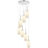 Стеклянная потолочная люстра Tracy 8270/7A цилиндр белая Lumion