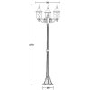 Стеклянный наземный фонарь TALLIN 1L 64308B Gb прозрачный Oasis Light