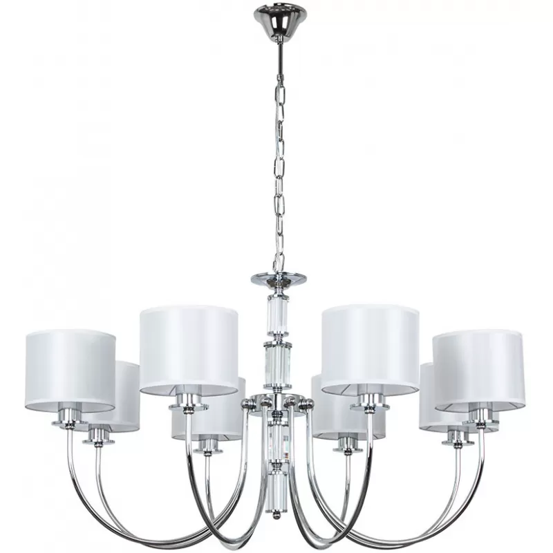 Подвесная люстра Attore A4092LM-8CC белая цилиндр Подвесная люстра Attore A4092LM-8CC белая цилиндр