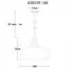 Стеклянный подвесной светильник Armstrong A3561SP-1AB белый Artelamp