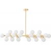 Стеклянная потолочная люстра Marsiada LDP 6033-24 GD белая форма шар Lumina Deco