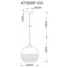 Стеклянный подвесной светильник Wave A7762SP-1CC форма шар прозрачный Artelamp