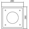 Стеклянный встраиваемый светильник уличный INOX 77803 Oasis Light