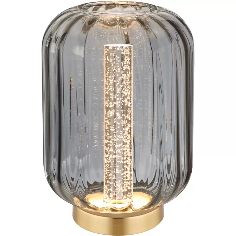 Стеклянный интерьерная настольная лампа  PLC-7077-180-T-GREY серый Imex Стеклянный интерьерная настольная лампа  PLC-7077-180-T-GREY серый Imex