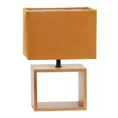 Интерьерная настольная лампа  UML-B401 E27 ORANGE/WOOD Uniel