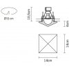 Стеклянный точечный светильник Faretti D27F0701 прозрачный Fabbian