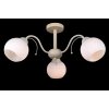Стеклянная потолочная люстра Скандинавская классика 75146/3C BEIGE GOLD форма шар белая Natali Kovaltseva