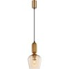 Стеклянный подвесной светильник Dubbel 4352-1P цвет янтарь F-Promo