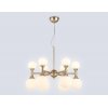 Стеклянная подвесная люстра High Light LH51050 белая форма шар Ambrella