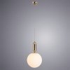 Стеклянный подвесной светильник Bolla-sola A3035SP-1GO форма шар белый Artelamp