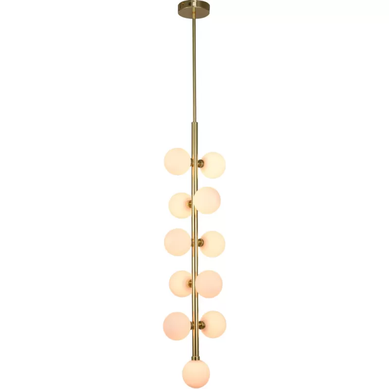 Стеклянная потолочная люстра Golden 777P/11 GL-WH белая форма шар iLamp Стеклянная потолочная люстра Golden 777P/11 GL-WH белая форма шар iLamp