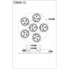 Хрустальная потолочная люстра Rondi V2860-CL белая