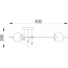 Стеклянная потолочная люстра Damask FR5205PL-08BS белая форма шар Freya