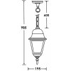 Стеклянный уличный светильник подвесной  79905M Bl прозрачный Oasis Light