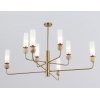 Стеклянная потолочная люстра HIGH LIGHT LH53252 цилиндр белая Ambrella