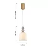 Стеклянный подвесной светильник Consolatio 4773-1P бежевый цилиндр F-Promo