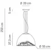 Стеклянный подвесной светильник Mountain View SPMountainAM/OR/LED прозрачный