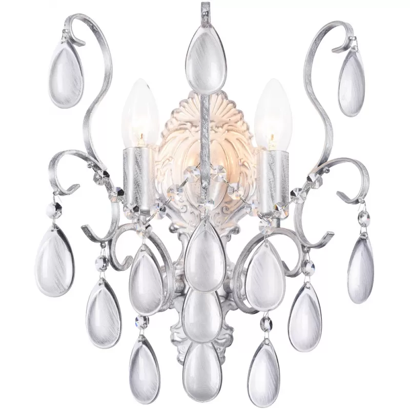 Стеклянное бра Chabrol FR2302WL-02S серое Freya