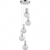 Стеклянный подвесной светильник Cesare VL1913P05 форма шар белый Vele Luce