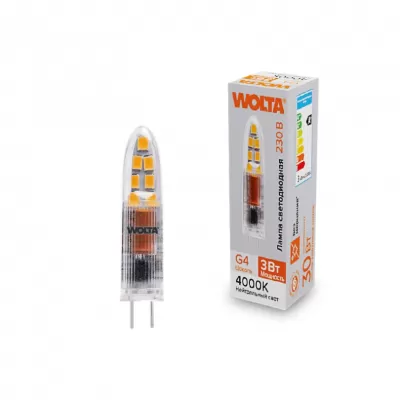 Лампочка светодиодная  WSTD-JC-220V3W4KG4-P Wolta
