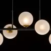 Стеклянный подвесной светильник Оливия 306015809 белый форма шар DeMarkt