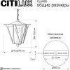 Стеклянный уличный светильник подвесной Forts CLU09S прозрачный конус Citilux
