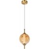 Стеклянный подвесной светильник Helix 10421/B Amber форма шар цвет янтарь Loft It